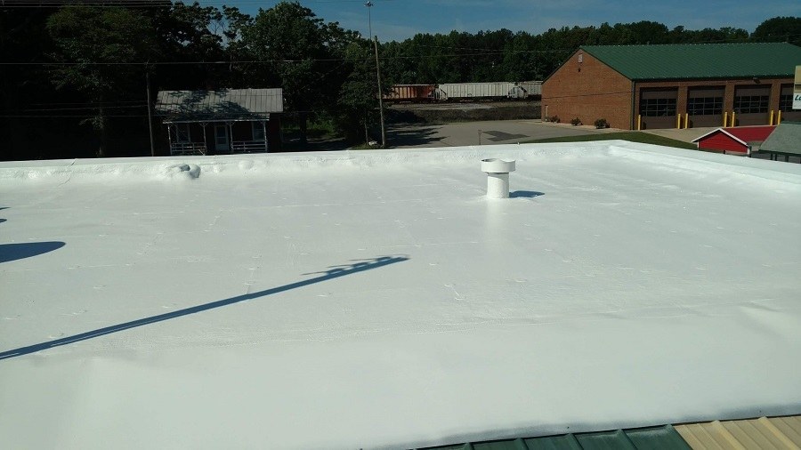20 Year Old Roof Repaired with Fabric Reinforced Roofing System